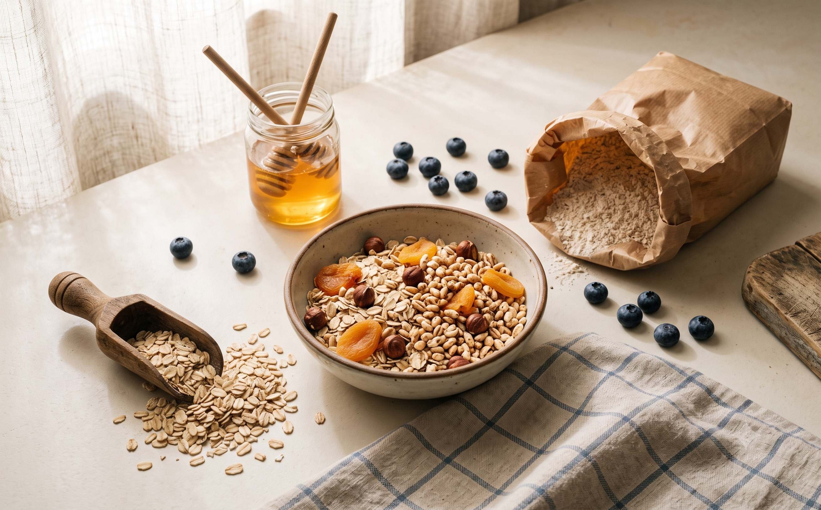 Schale mit Müsli und Getreideflocken