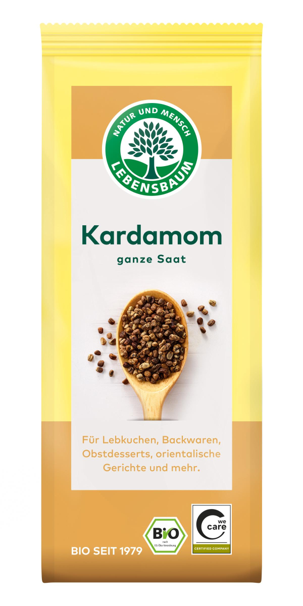 Kardamom, ganz geschält, Tüte
