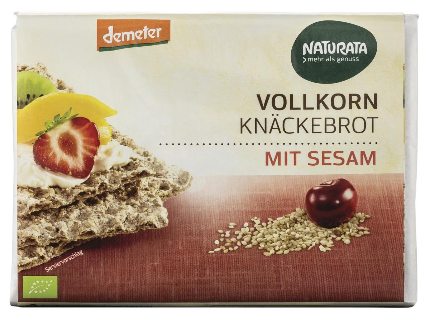 Vollkorn-Knäckebrot mit Sesam, demeter