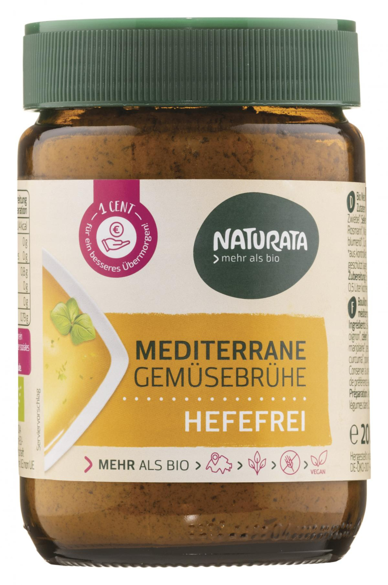Mediterrane Gemüsebrühe hefefrei , Glas, kbA