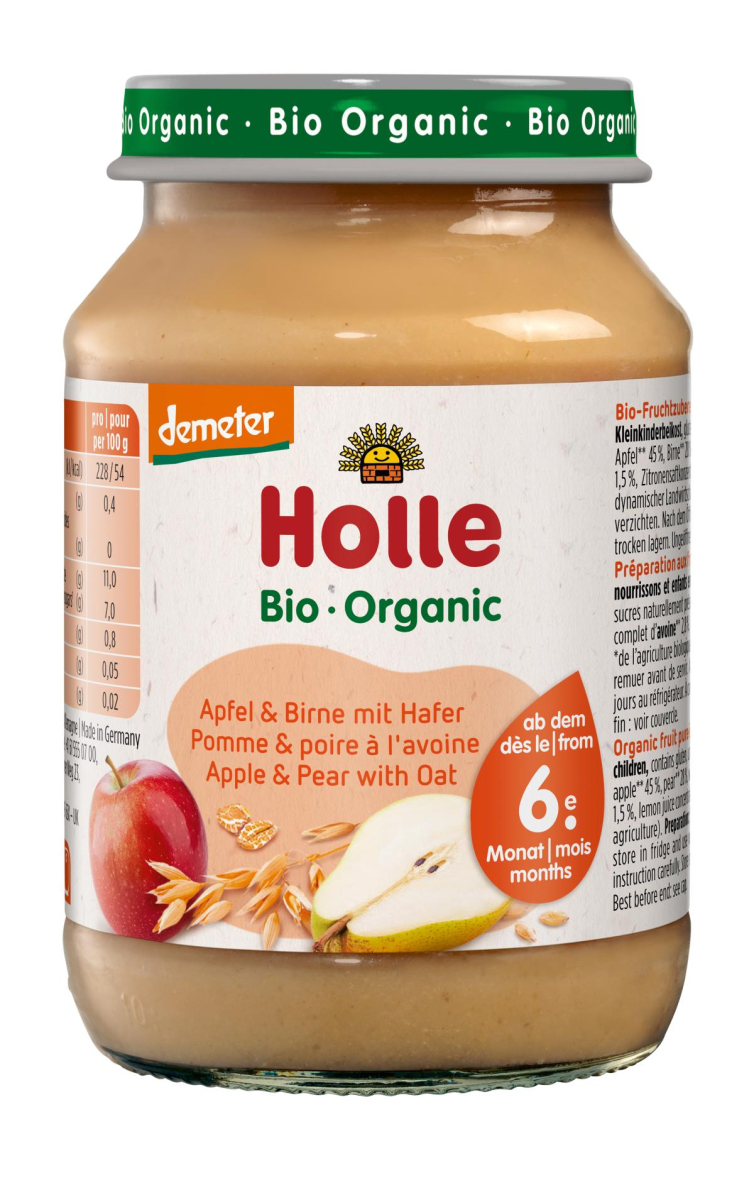 Apfel Birne  mit Hafer