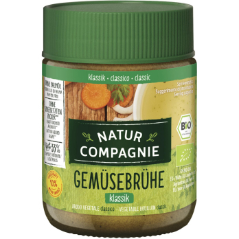 Klare Gemüsebrühe feinkörnig