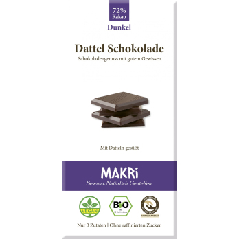 Dattel Schokolade Dunkel 72%