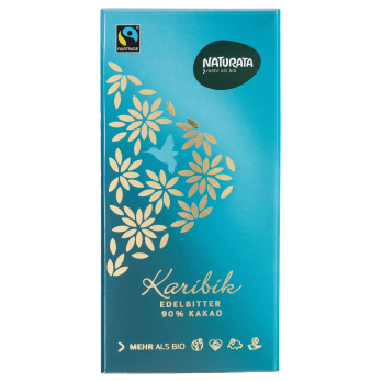 Edelbitter Schokolade Karibik 90%, kbA, FAIRTRADE