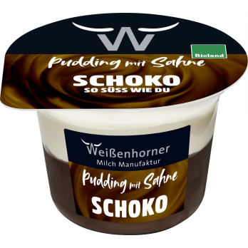 Pudding mit Sahne Schoko