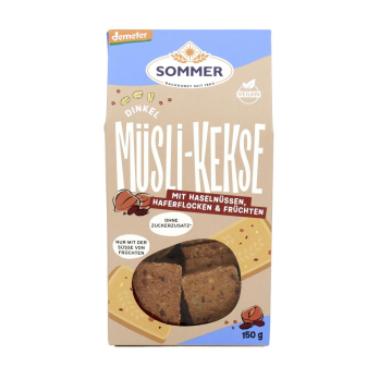 Dinkel Müsli-Kekse mit Haselnüssen