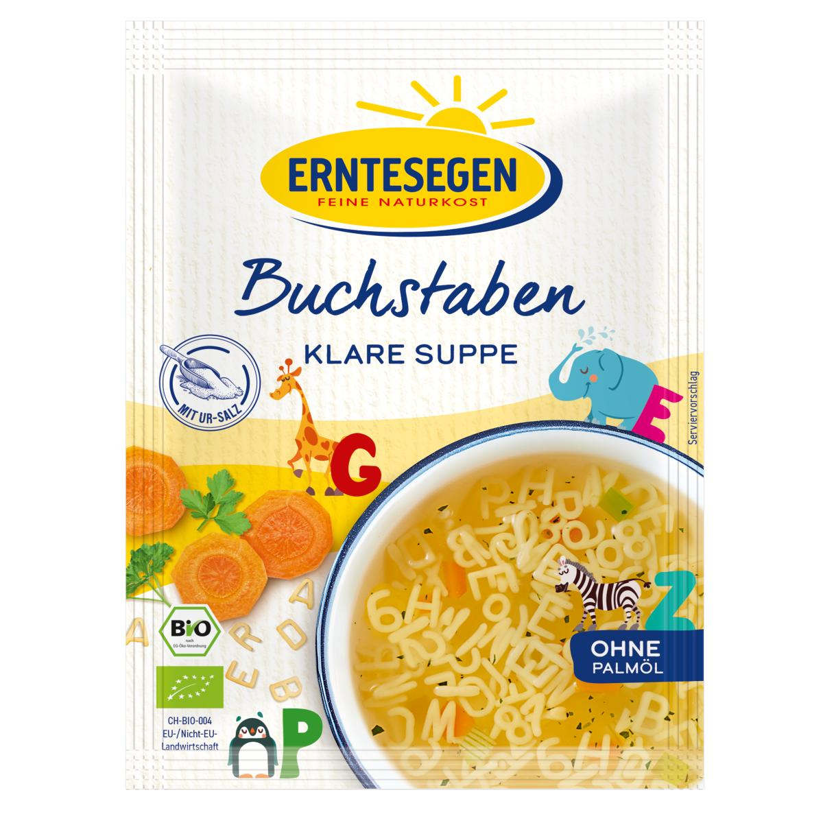 Buchstaben Klare Suppe