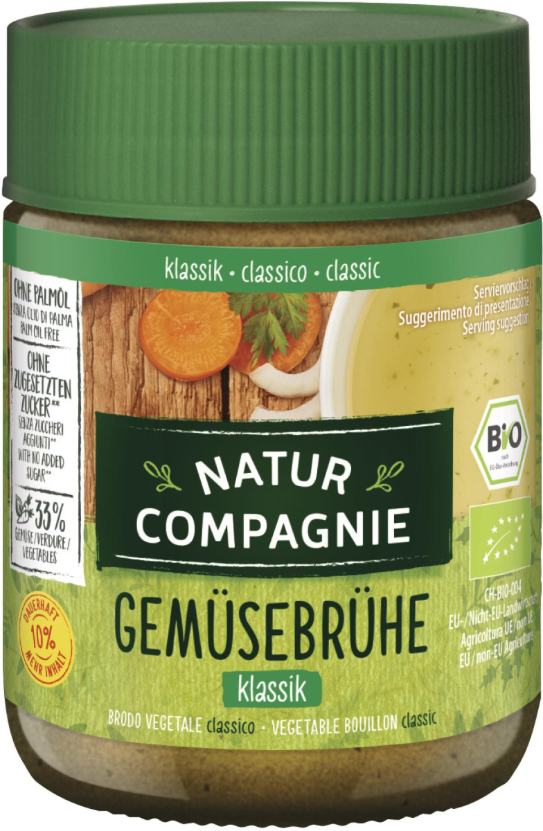 Klare Gemüsebrühe feinkörnig