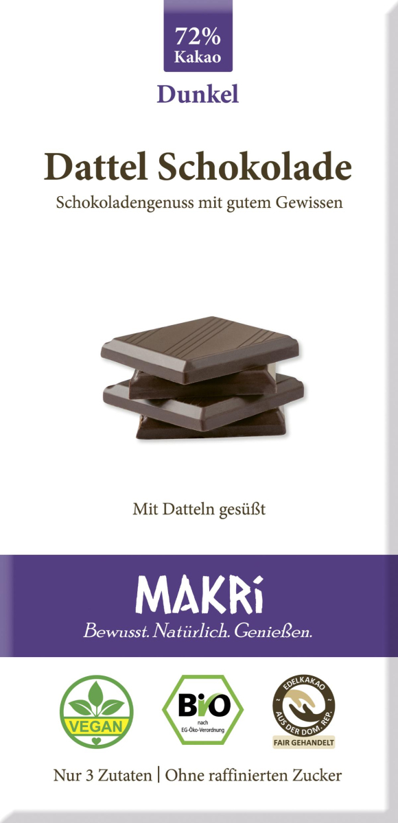 Dattel Schokolade Dunkel 72%