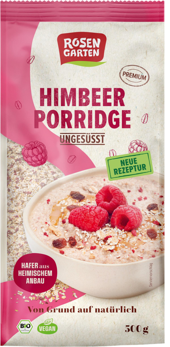 Himbeer Porridge ungesüßt