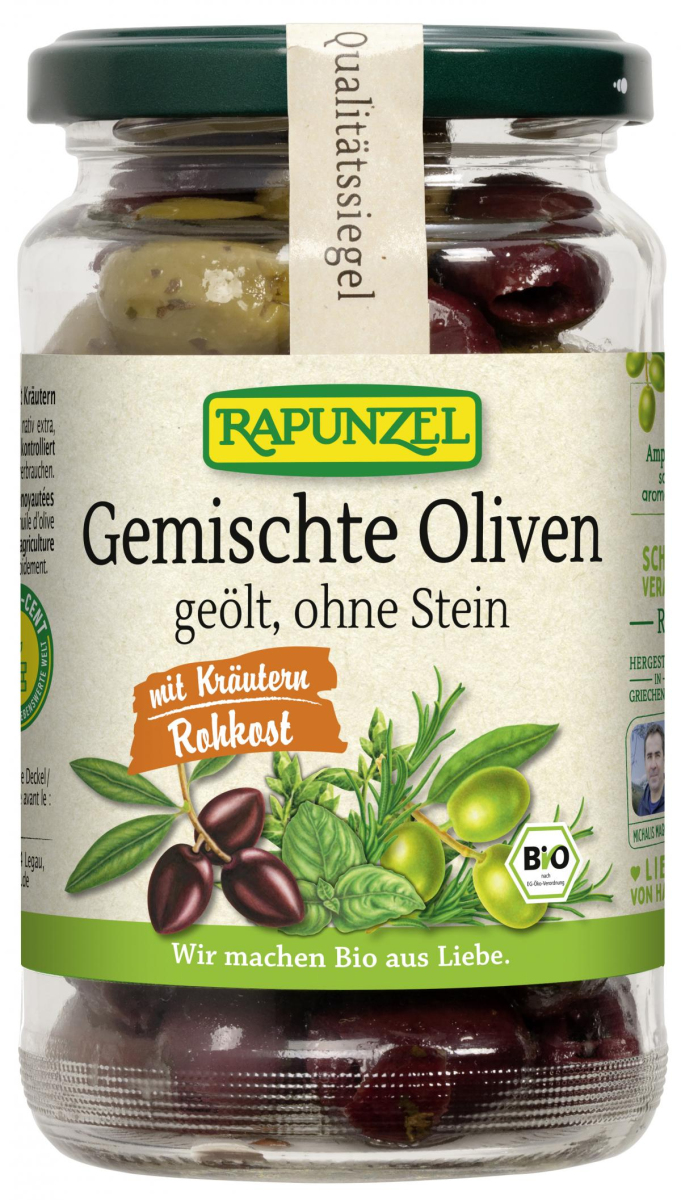 Gemischte Oliven mit Kräutern,