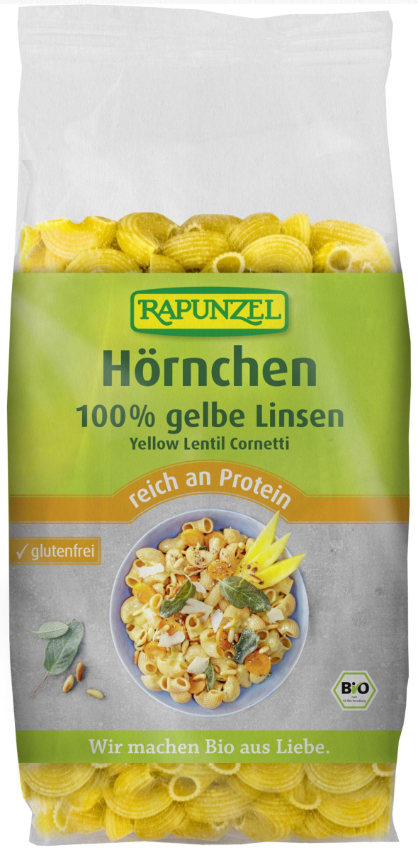 Gelbe Linsen Hörnchen