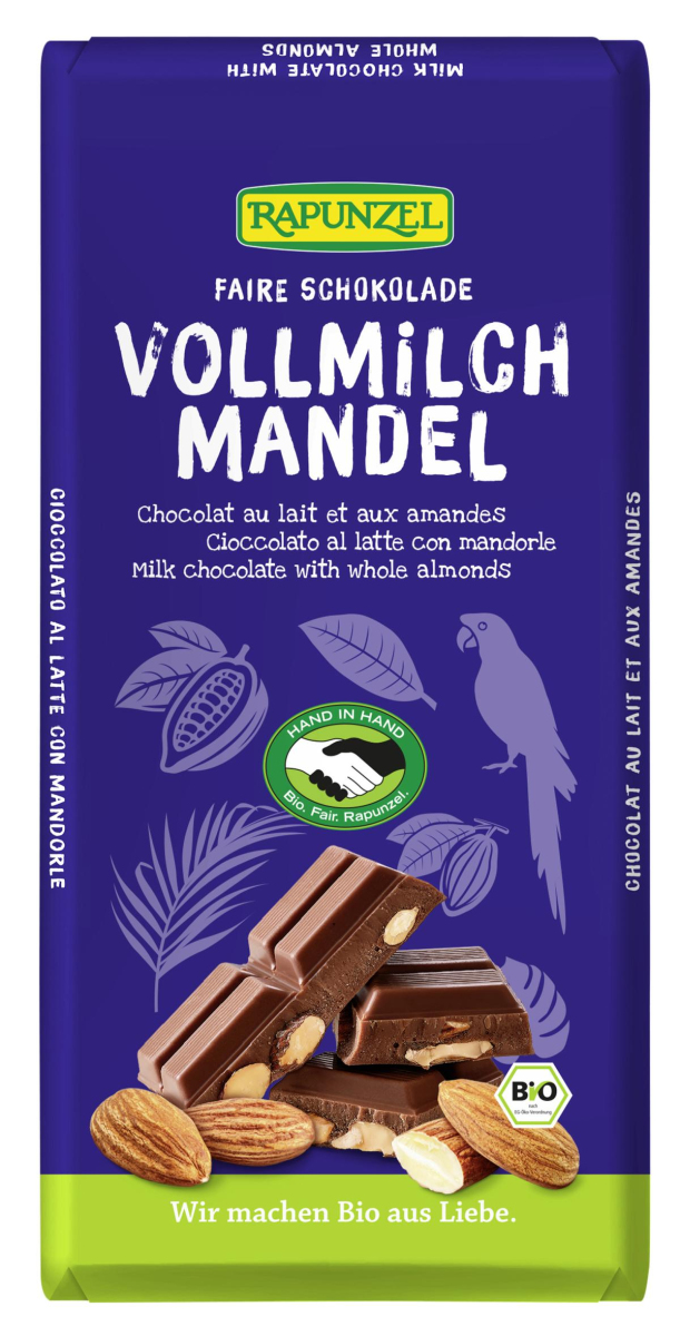 Vollmilch Schokolade mit Mandeln
