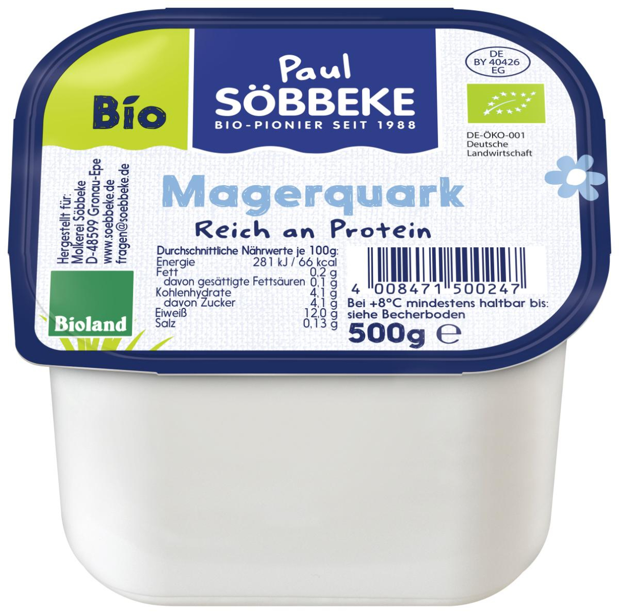 Speisequark, mager 500g