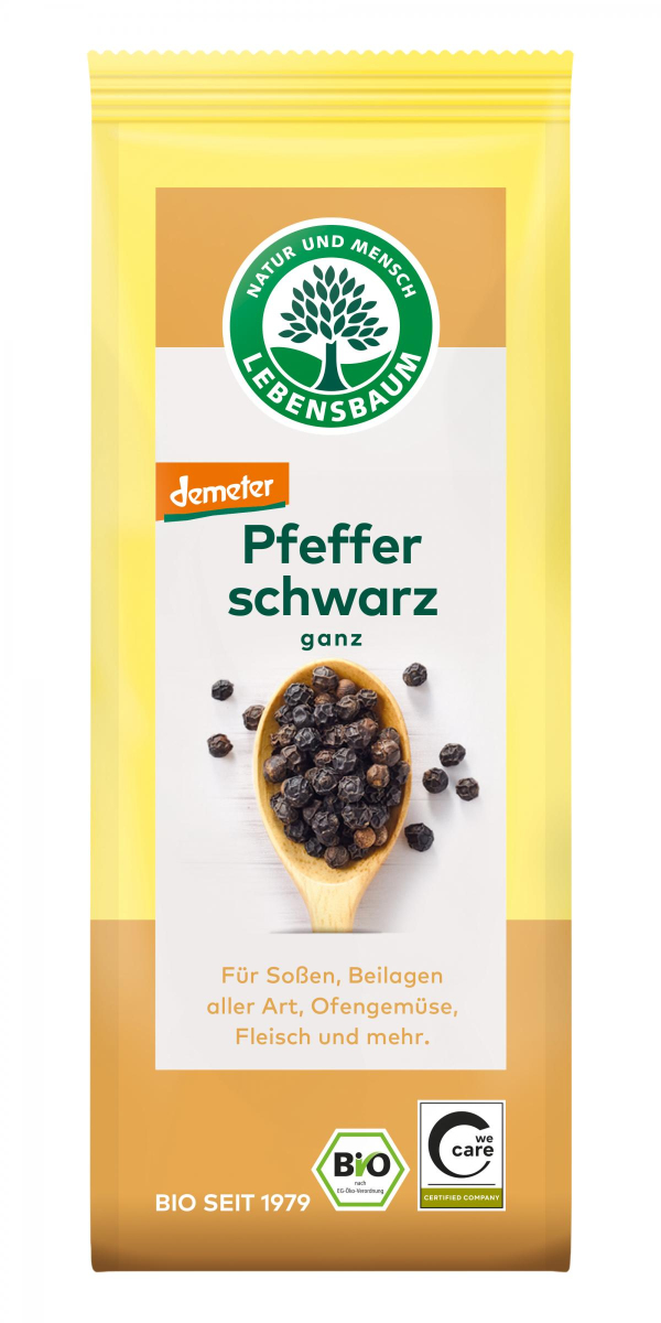 Pfeffer schwarz ganz Tüte