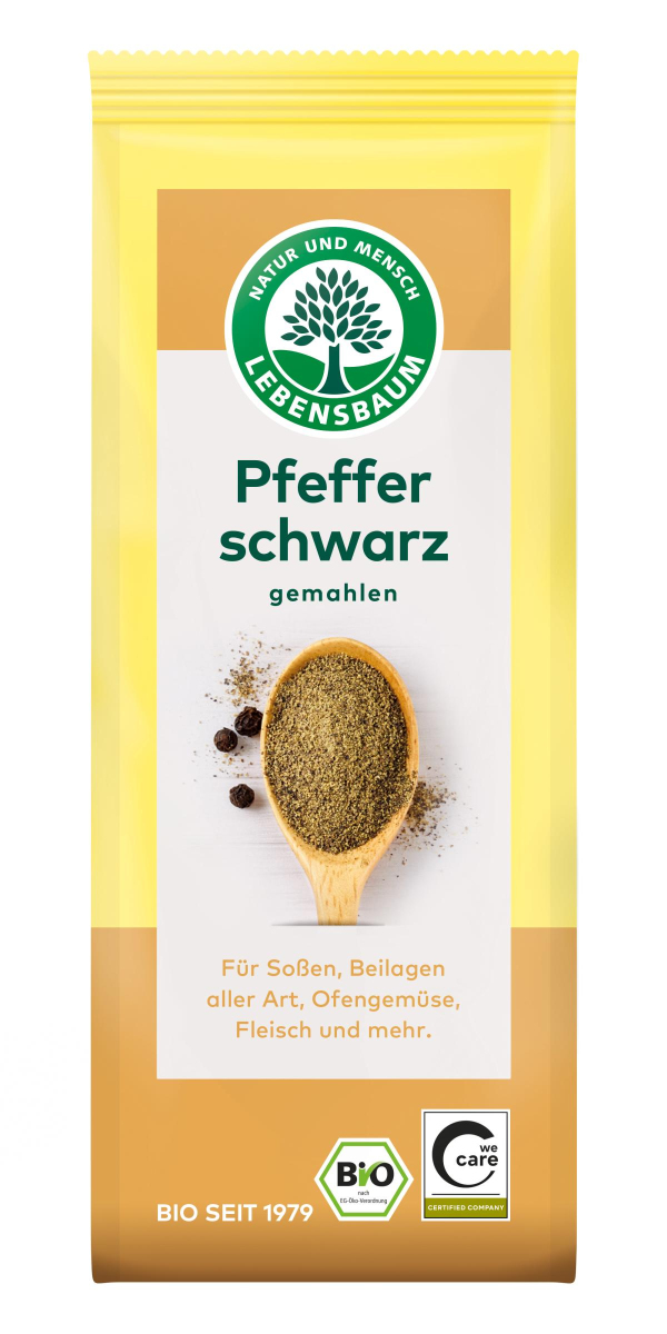 Pfeffer schwarz gemahlen, Tüte