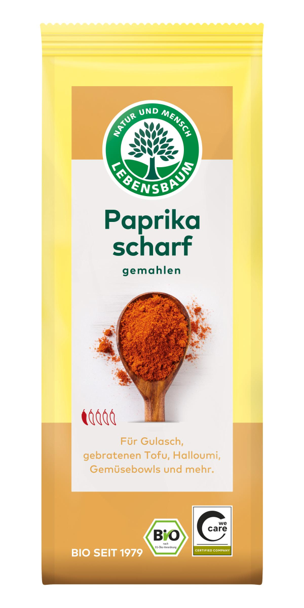 Paprika, scharf in der Tüte