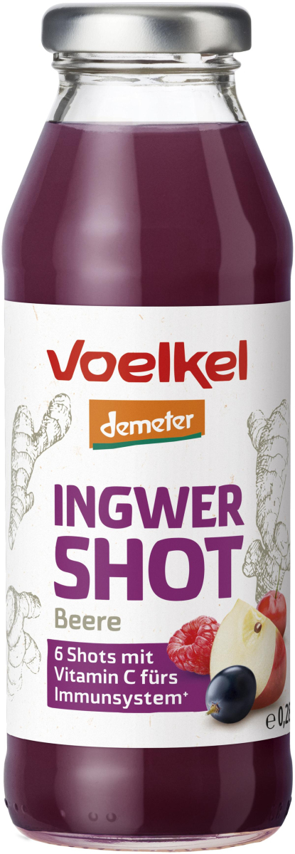 Shot Ingwer und Beeren