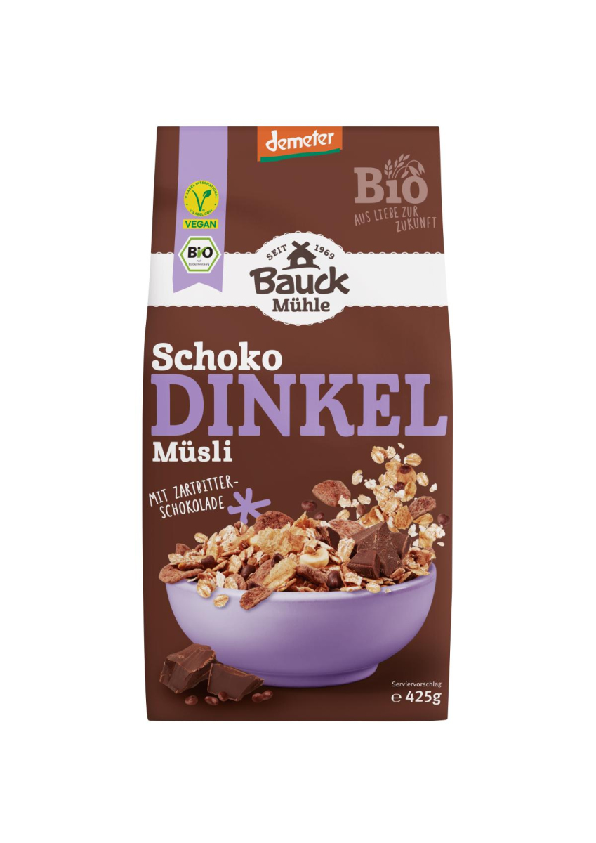 Dinkel Müsli Schokozart