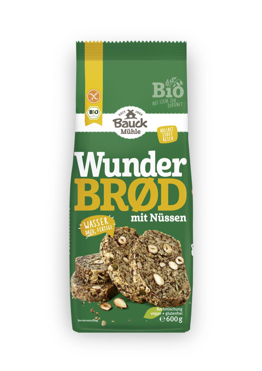 Wunderbrod mit Nüssen glutenfrei