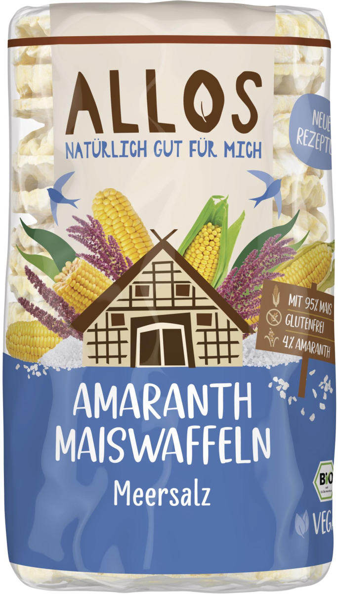 Amaranth Maiswaffeln Meersalz