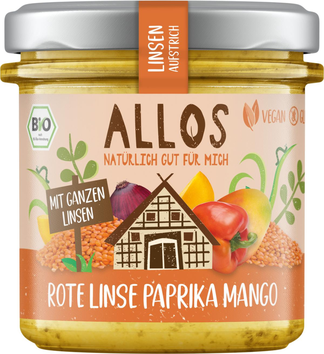 Linsenaufstrich Rote Linse Paprika Mango