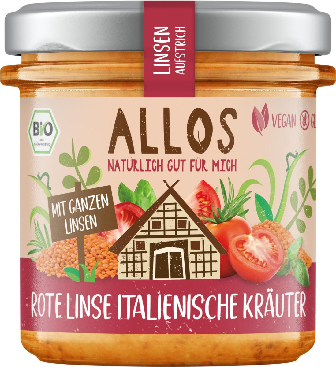 Linsen Aufstrich rote Linse italienische Kräuter