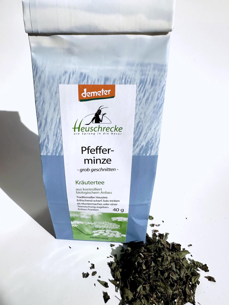 PFEFFERMINZE, Blattkrüll, Demeter, kbA, 40g