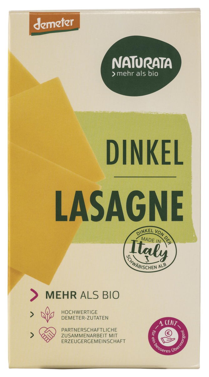 Lasagne, Dinkel hell, demeter