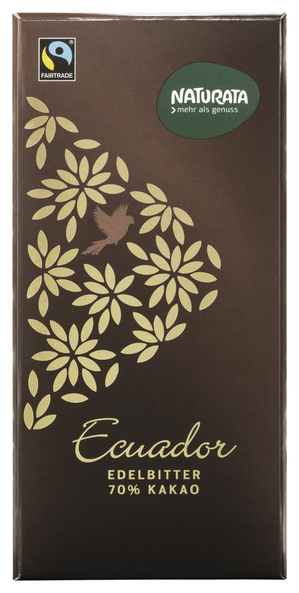 Edelbitter Schokolade Ecuador 70%, kbA  FAIRTRADE
