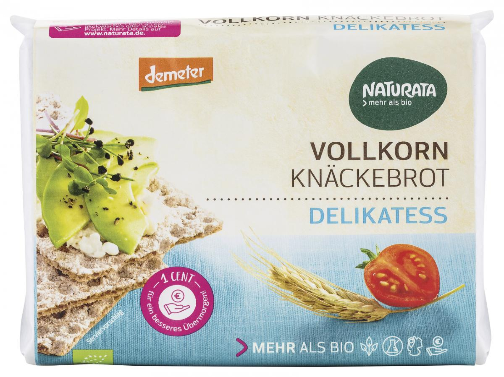 Delikatess Vollkorn-Knäckebrot, demeter