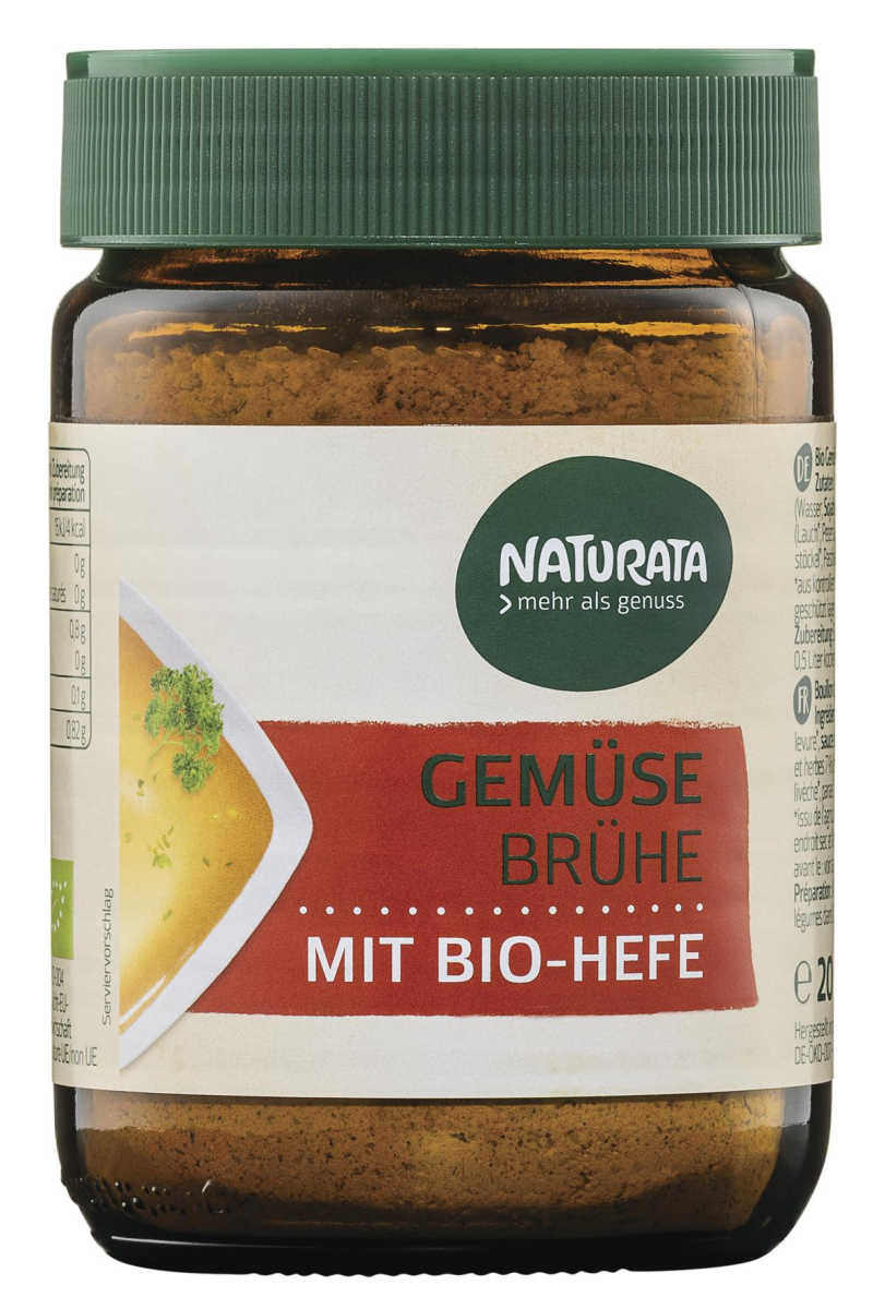 Gemüsebrühe mit Bio-Hefe, Glas, kbA