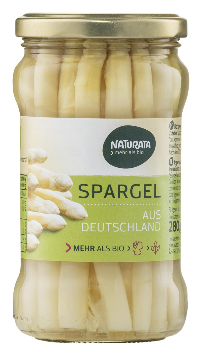 Spargel weiß, Glas, kbA
