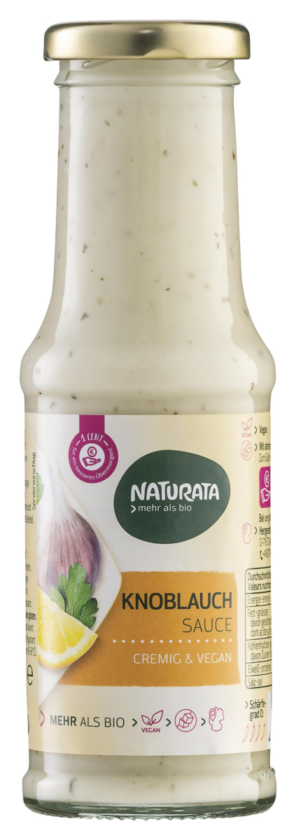 Knoblauch Sauce, vegan, Flasche, kbA