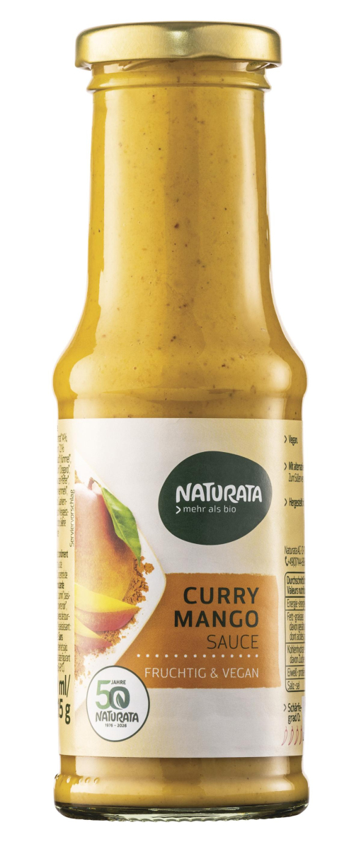 Curry Mango Sauce, vegan, Flasche, kbA