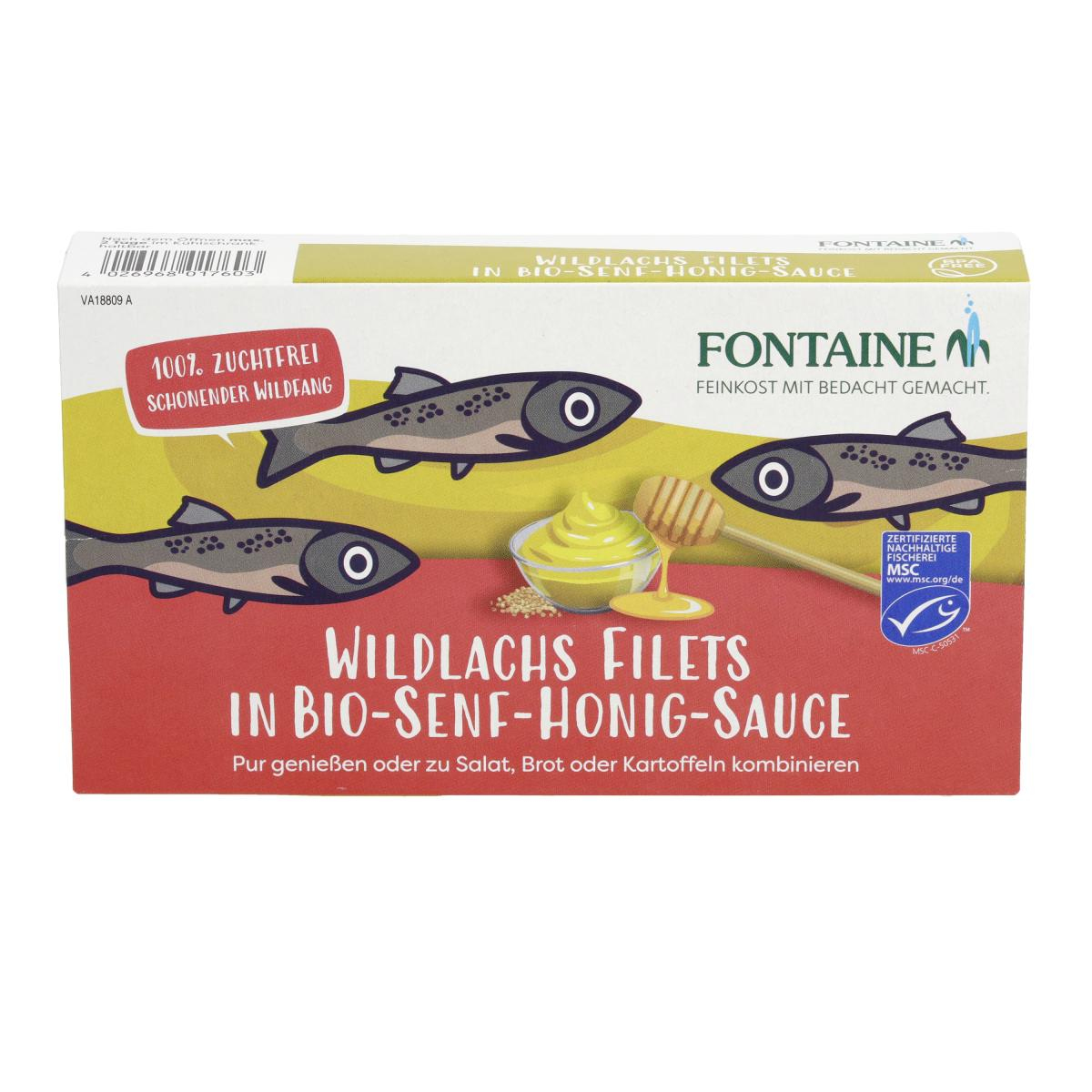Wildlachs-Filet in Senf-Hon