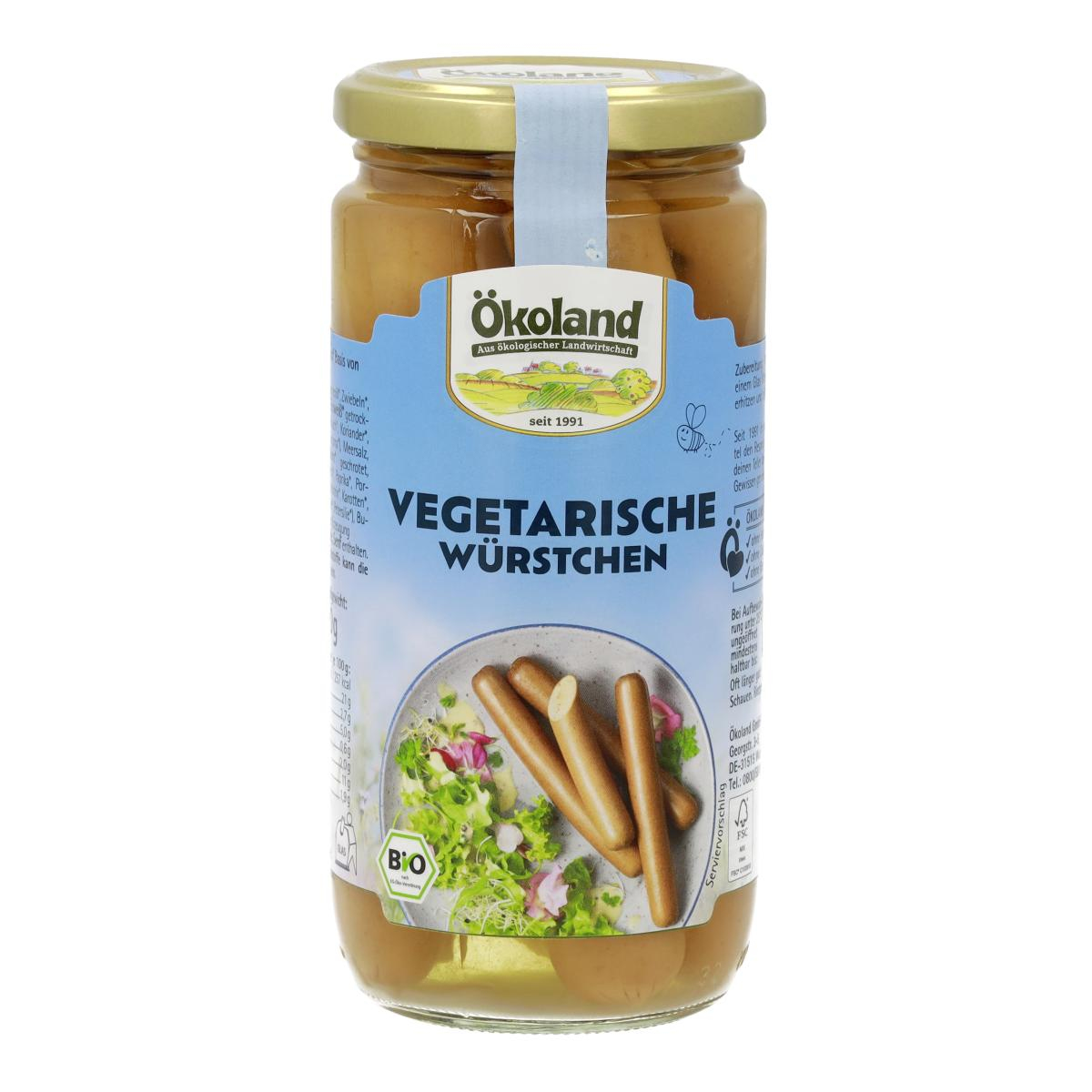 Vegetarische Würstchen im Glas