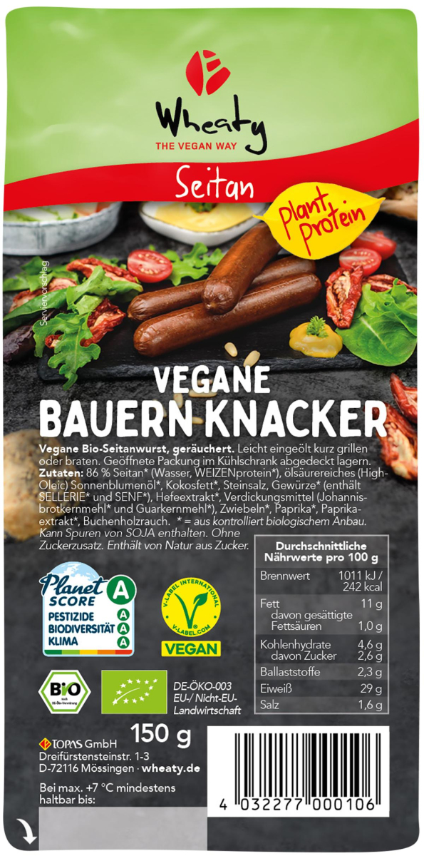 Wheaty Vegane Bauern-Knacker