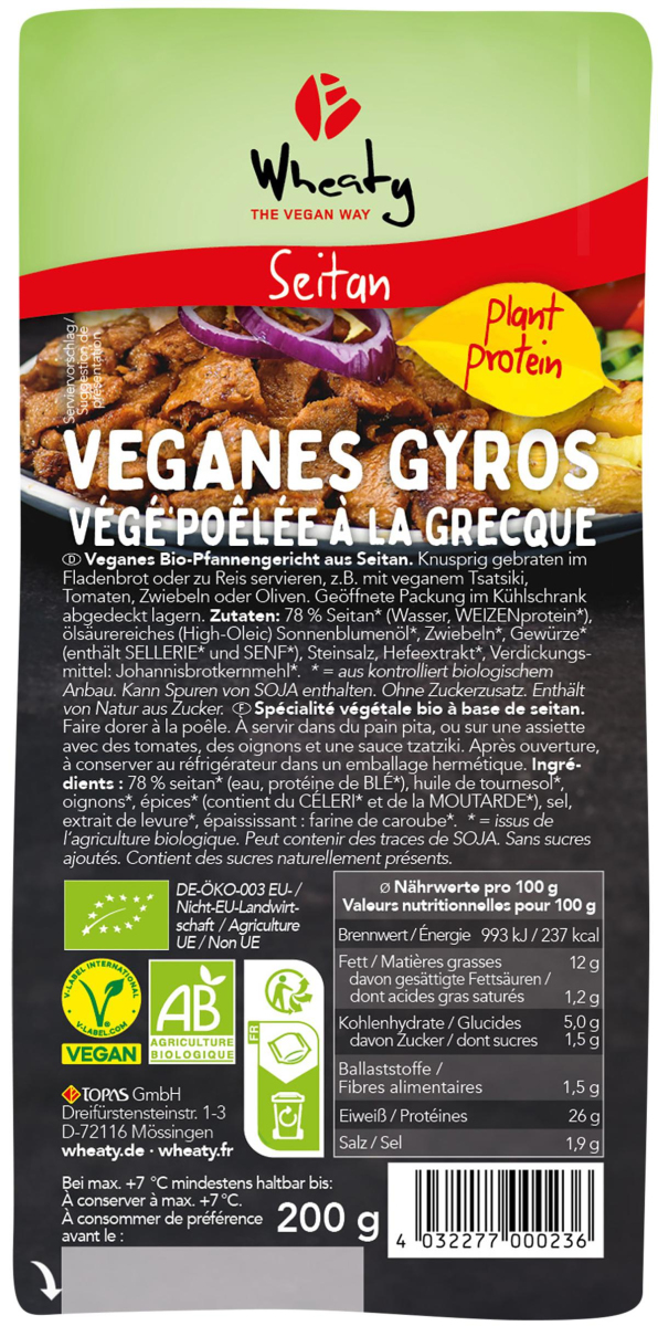 Wheaty Gyros vegan