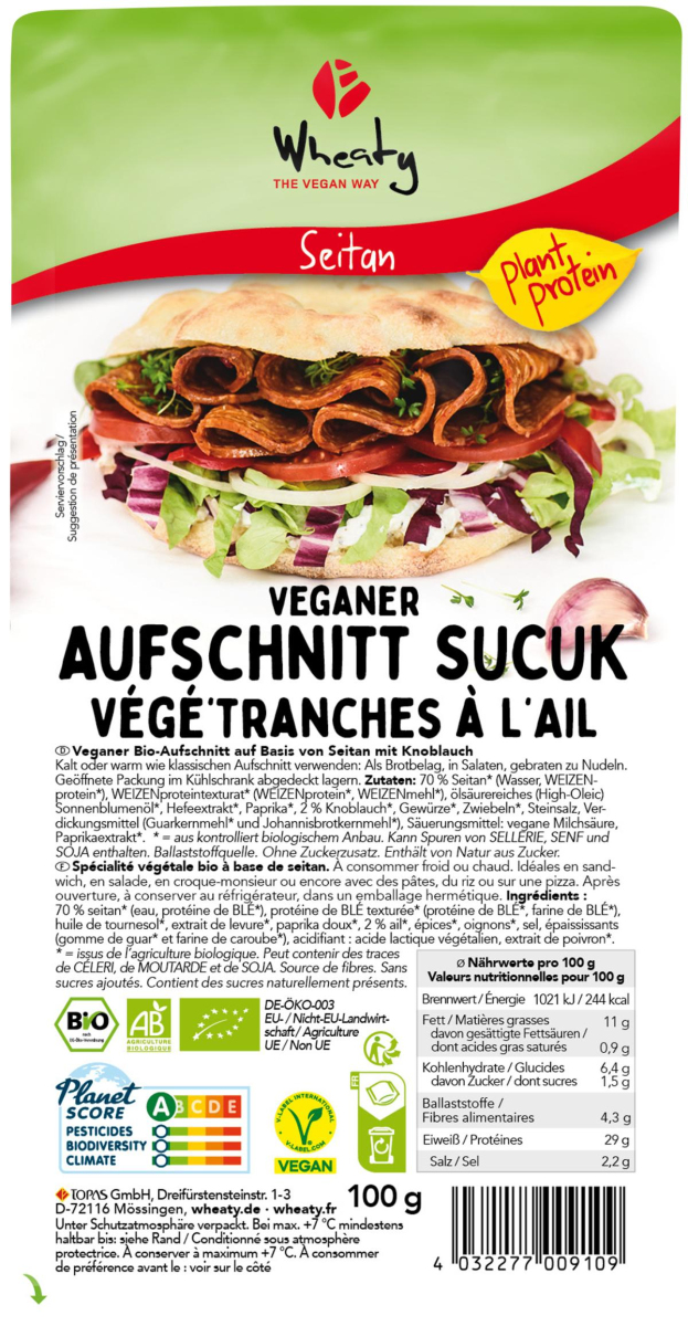 Wheaty Veganer Aufschnitt Sucuk