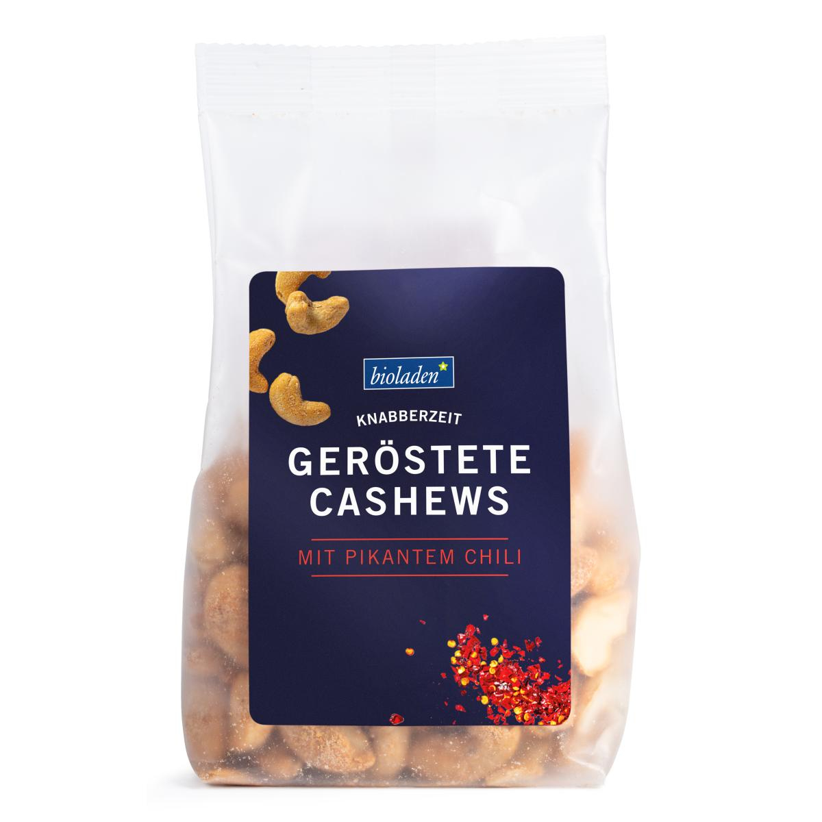 b*geröstete Cashews m. pikantem Chili
