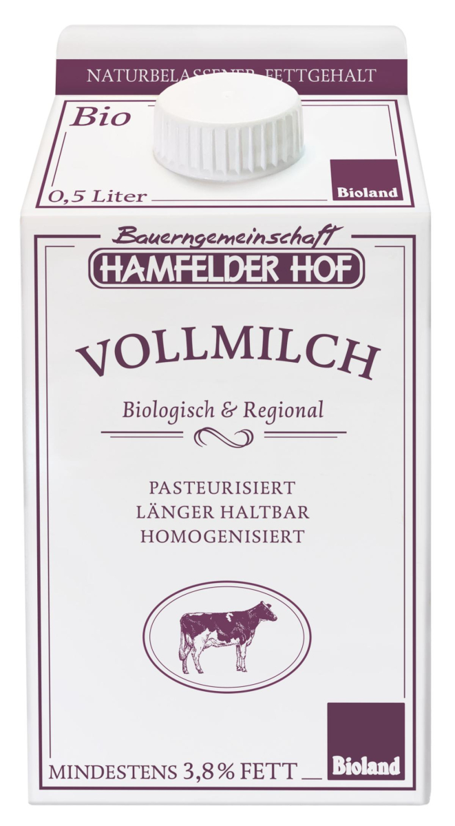 Vollmilch 3,8%, länger haltbar 0,5 l