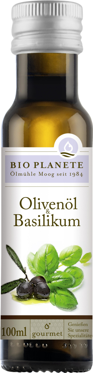 Olivenöl mit Basilikum
