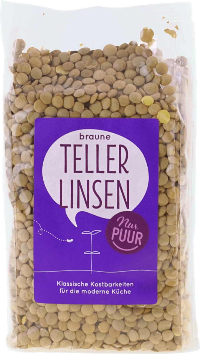 Braune Teller Linsen
