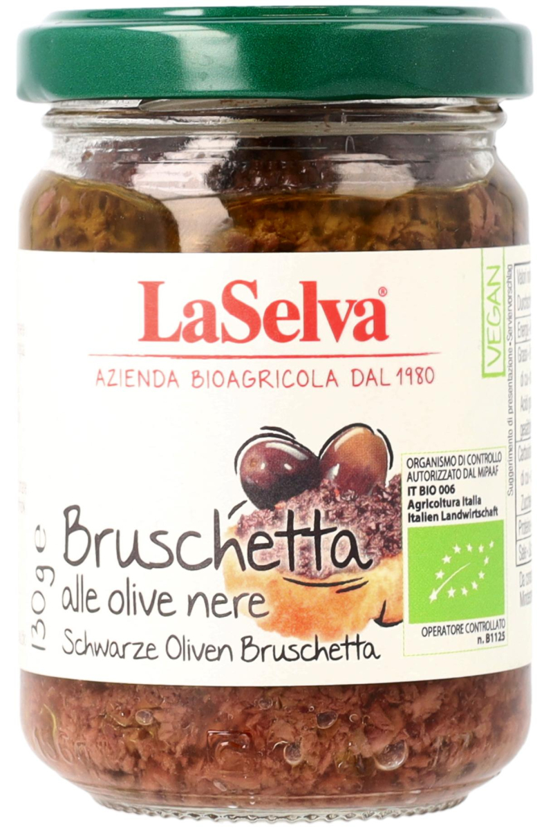 Bruschetta schwarze Oliven
