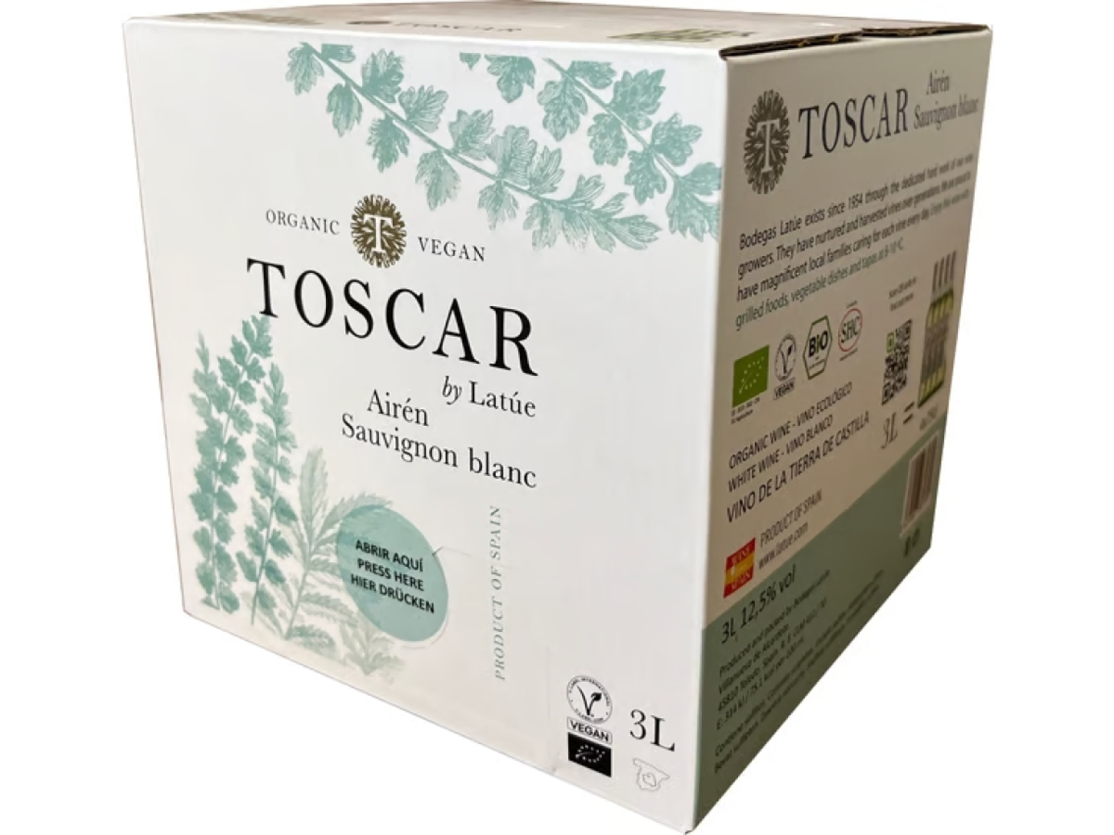 Toscar Airén-Sauvignon blanc weiß Bag in Box