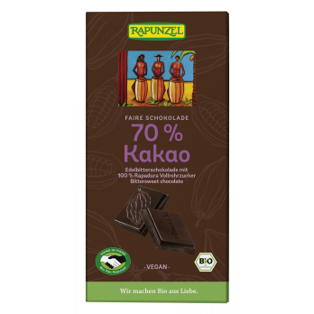 70% Kakao Edelbitter- schokolade (RAPADURA) HIH