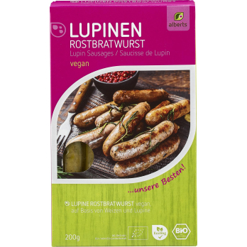 Lupinen Rostbratwürstchen, vegan