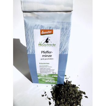 PFEFFERMINZE, Blattkrüll, Demeter, kbA, 40g