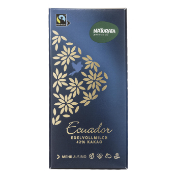Edelvollmilch Schokolade Ecuador 42%, kbA  FAIRTR.